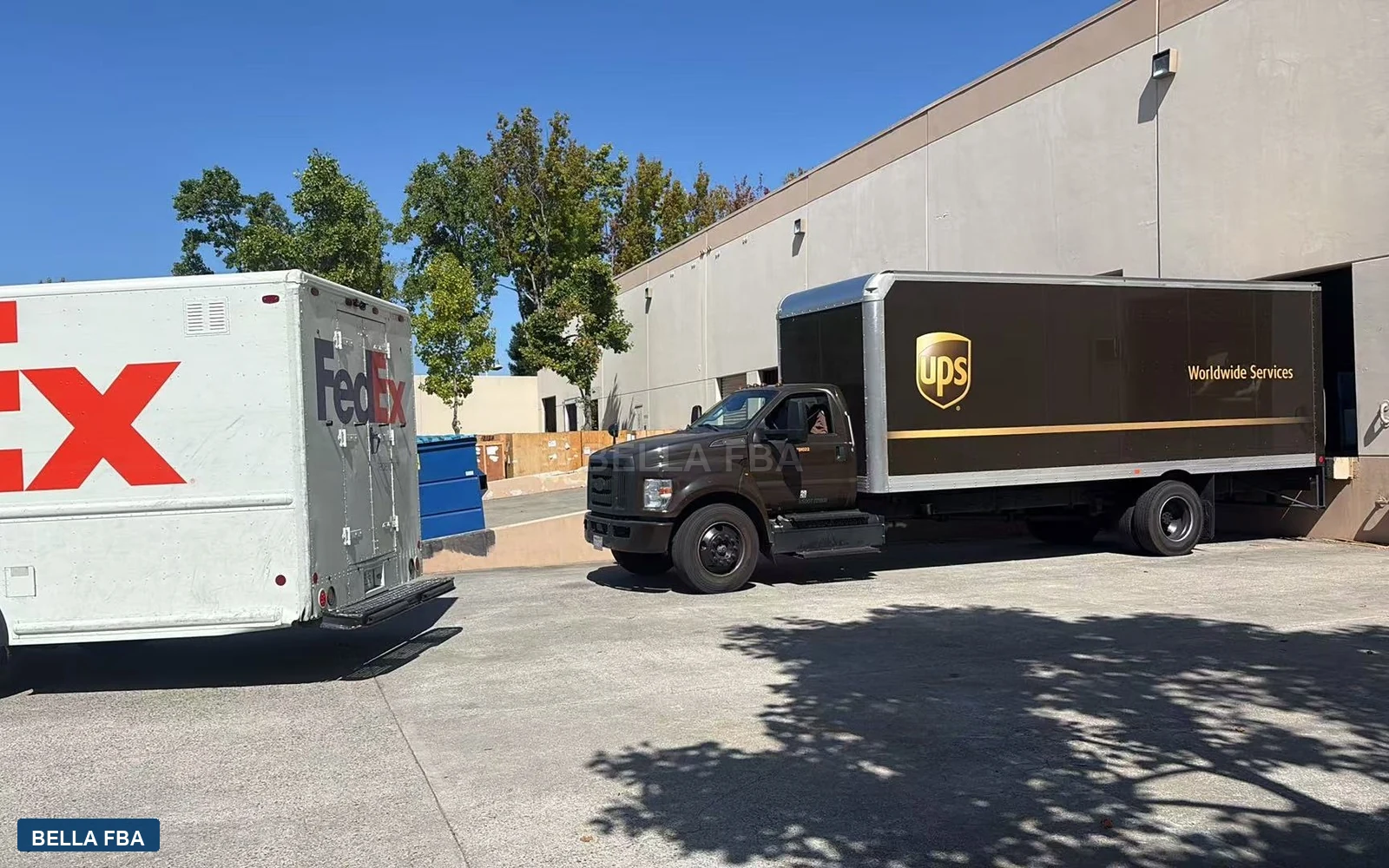 Carrier vehicles recorded at the real US warehouse loading dock